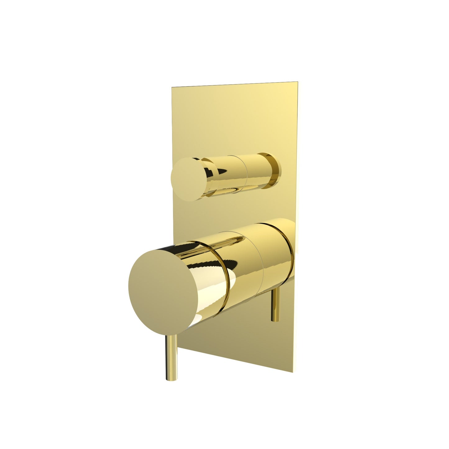 T1.32BBE.Q Two-way concealed bathtub/shower mixer - external part with rectangular plate - PVD Black Brushed