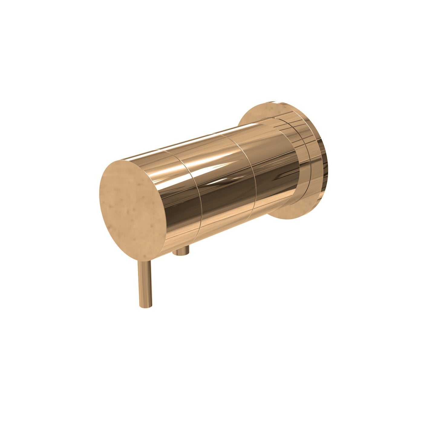 T1.42TBE.R One-way concealed thermostatic mixer - external part with round plate - PVD Copper Polished
