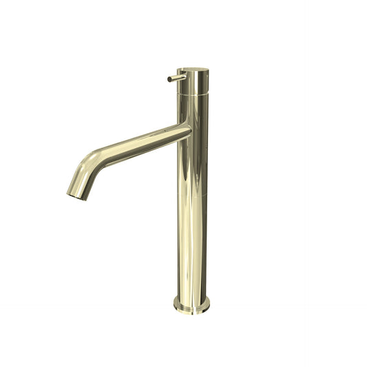 T1.15 Deck mounted high washbasin mixer with waste valve - PVD White Gold Polished