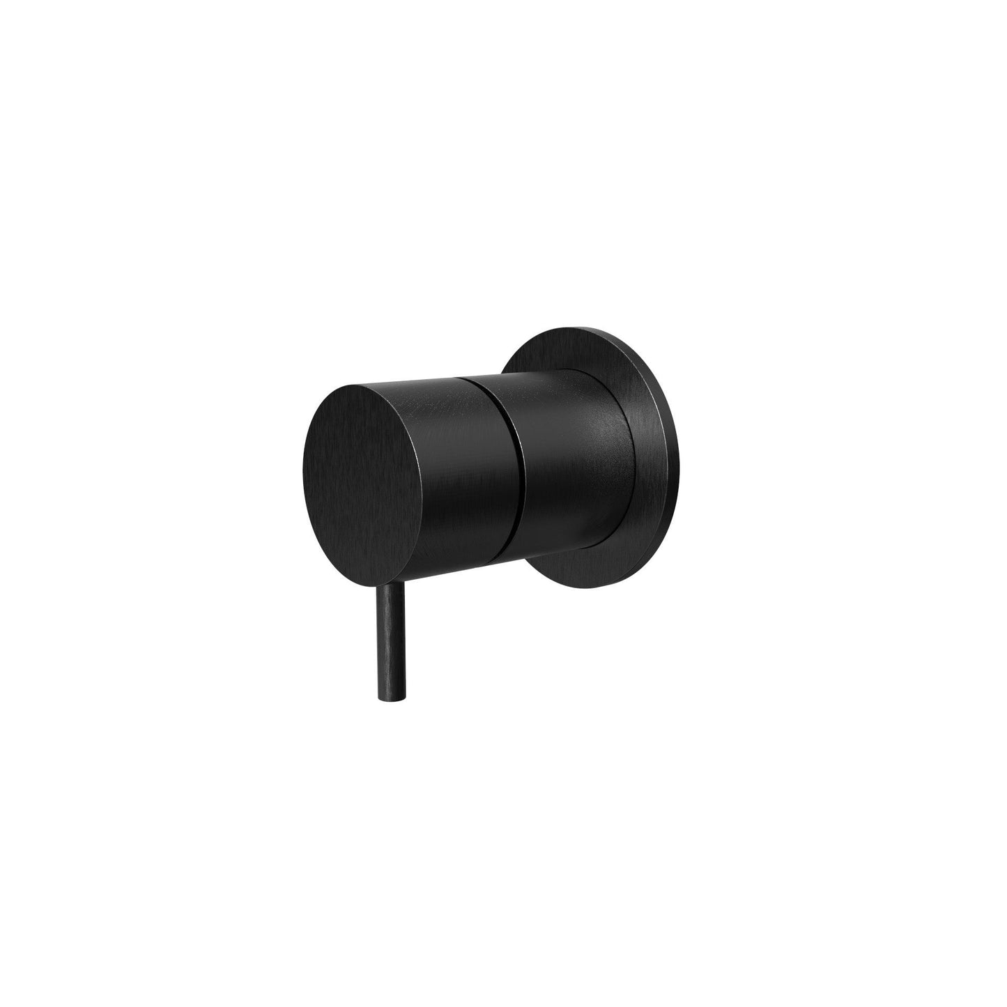 T1.16.E Concealed mixer - external part with round plate and waste valve (without spout) - PVD Black Velvet