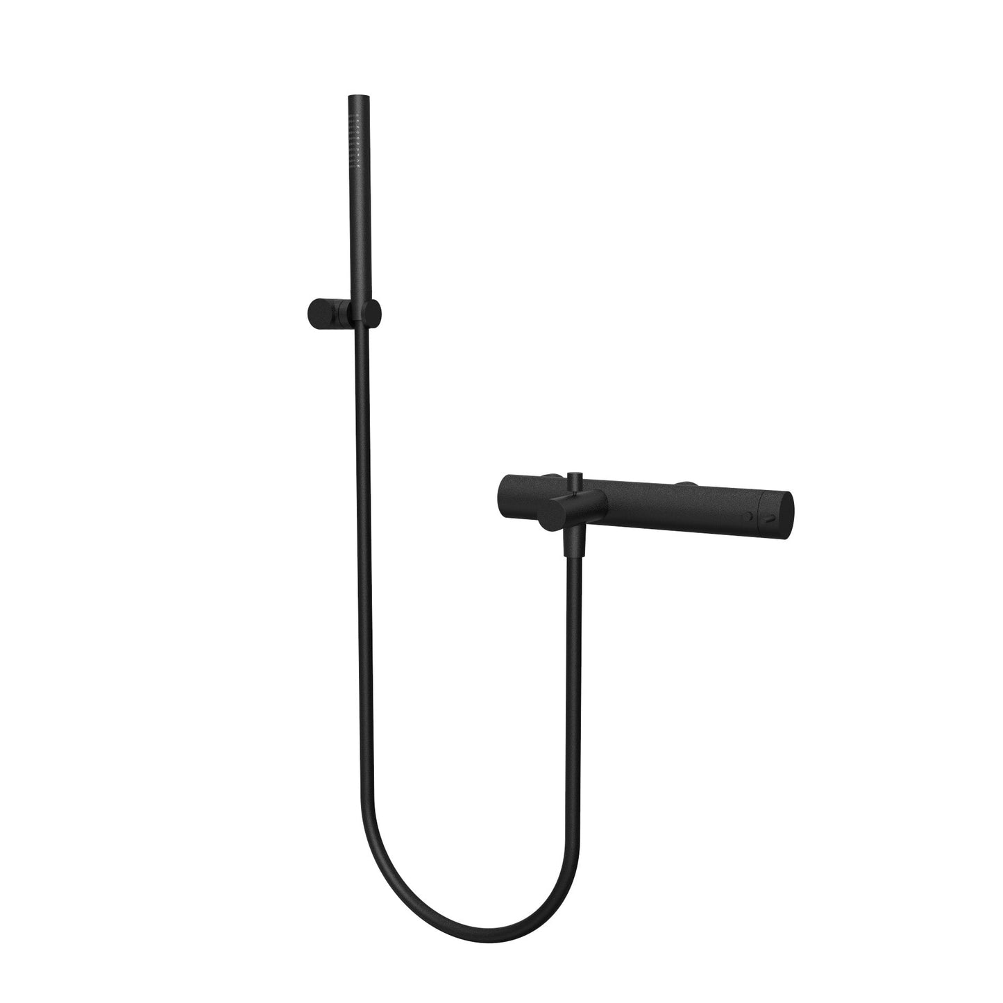 T1.30T Torneira misturadora termostática de banheira 2 saídas, bica, chuveiro de mão e suporte orientável