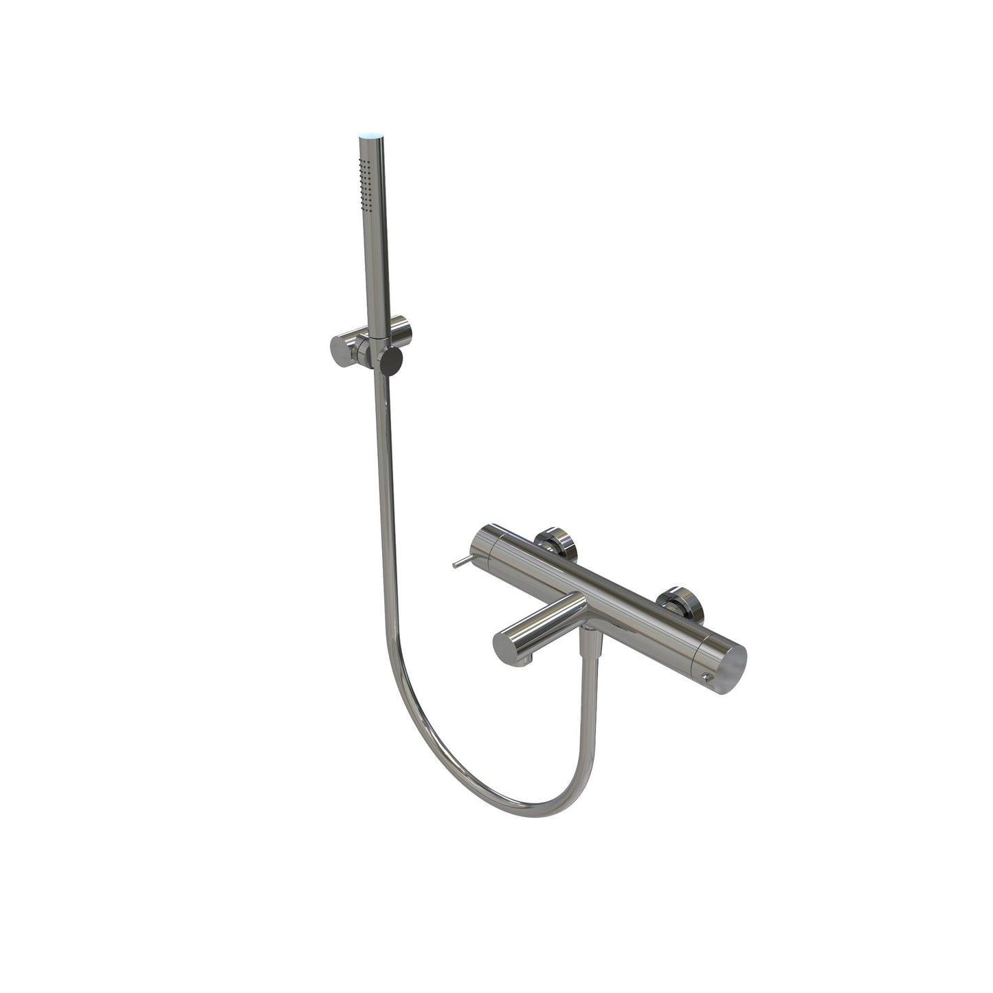 T1.30TN Two-way thermostatic bathtub mixer with spout, hand shower and adjustable holder - new version