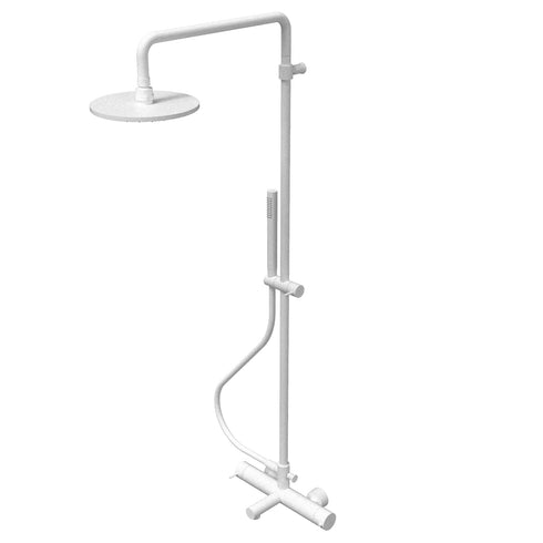 T1.31TN Torneira misturadora termostática de banheira 3 saídas, com coluna, bica, chuveiro de 250 mm e chuveiro de mão redondo - nova versão