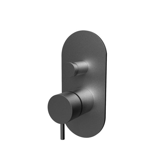 T1.32BBE.O Two-way concealed bathtub/shower mixer - external part with oval plate