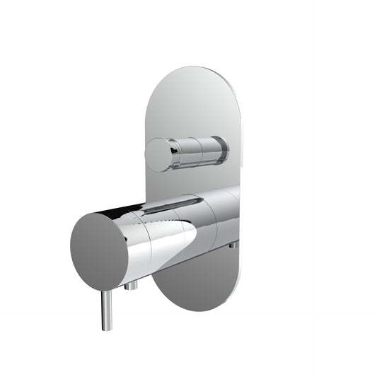T1.32TBBE.O Two-way concealed thermostatic bathtub/shower mixer - external part with oval plate