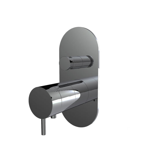 T1.32TBBE.O Two-way concealed thermostatic bathtub/shower mixer - external part with oval plate - PVD Gun Metal Polished