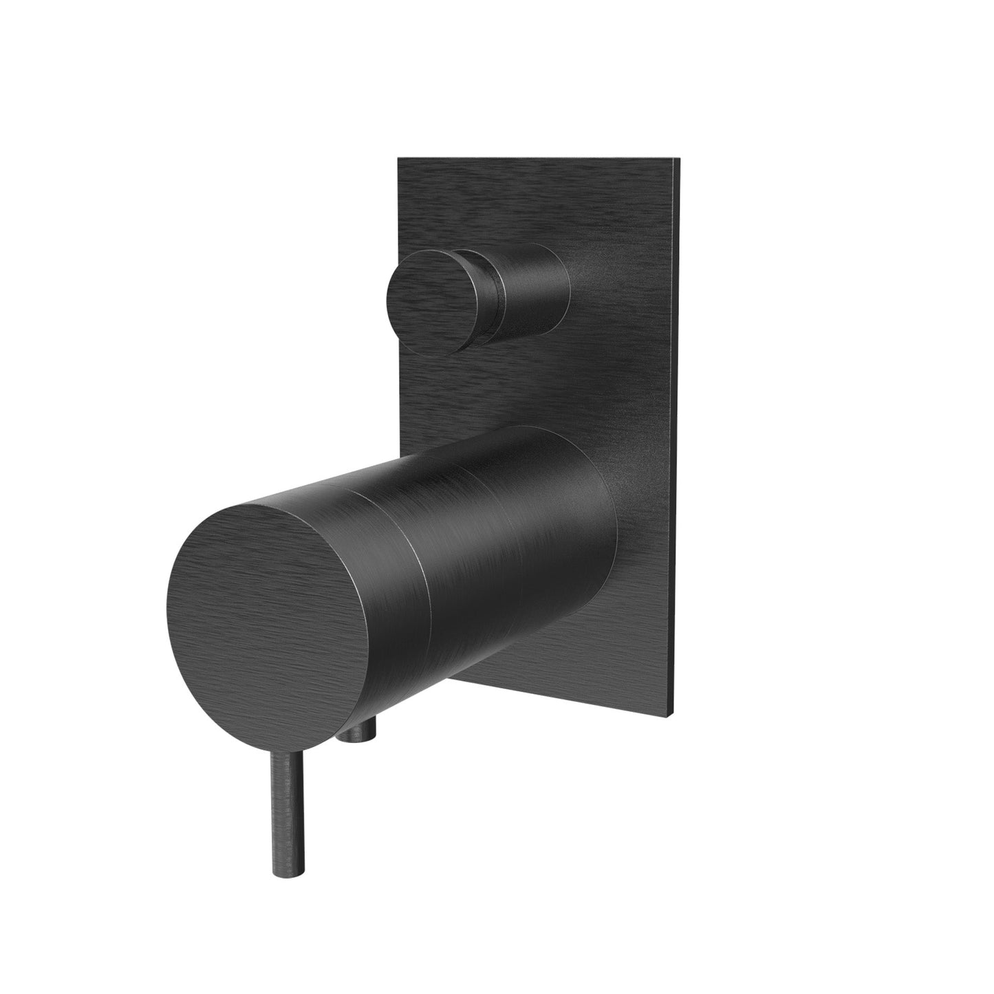 T1.32TBE.Q Two-way concealed thermostatic bathtub/shower mixer - external part with rectangular plate - PVD Black Brushed