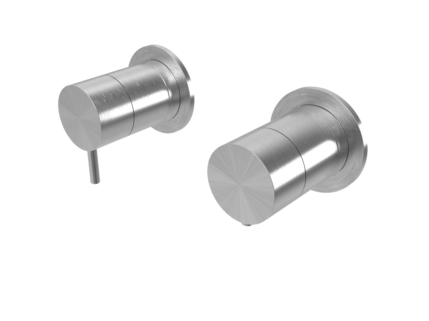 T1.360T.E Torneira misturadora de banheira/duche termostática de encastrar 3 saídas - parte externa com espelho redondo