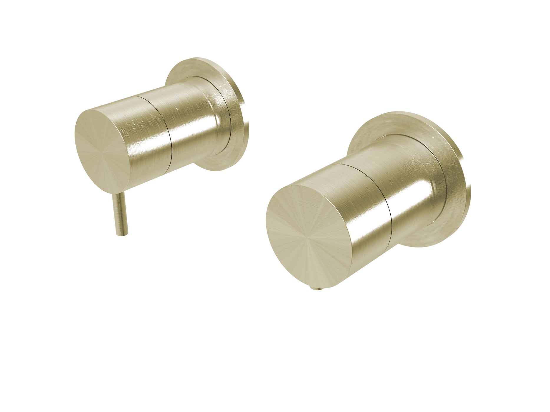 T1.360T.E Torneira misturadora de banheira/duche termostática de encastrar 3 saídas - parte externa com espelho redondo