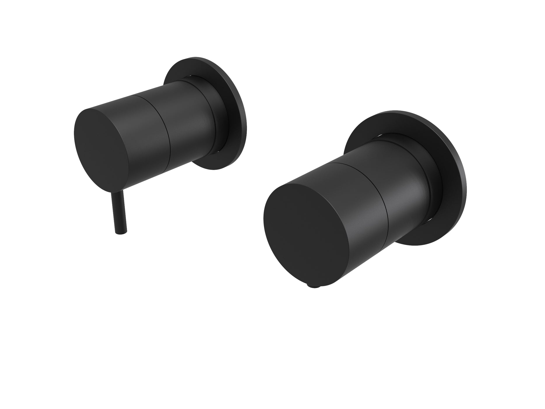 T1.360T.E Torneira misturadora de banheira/duche termostática de encastrar 3 saídas - parte externa com espelho redondo