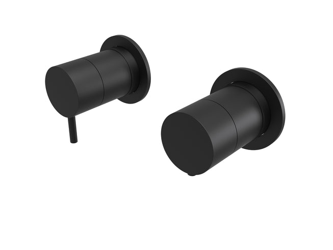 T1.360T.E Torneira misturadora de banheira/duche termostática de encastrar 3 saídas - parte externa com espelho redondo