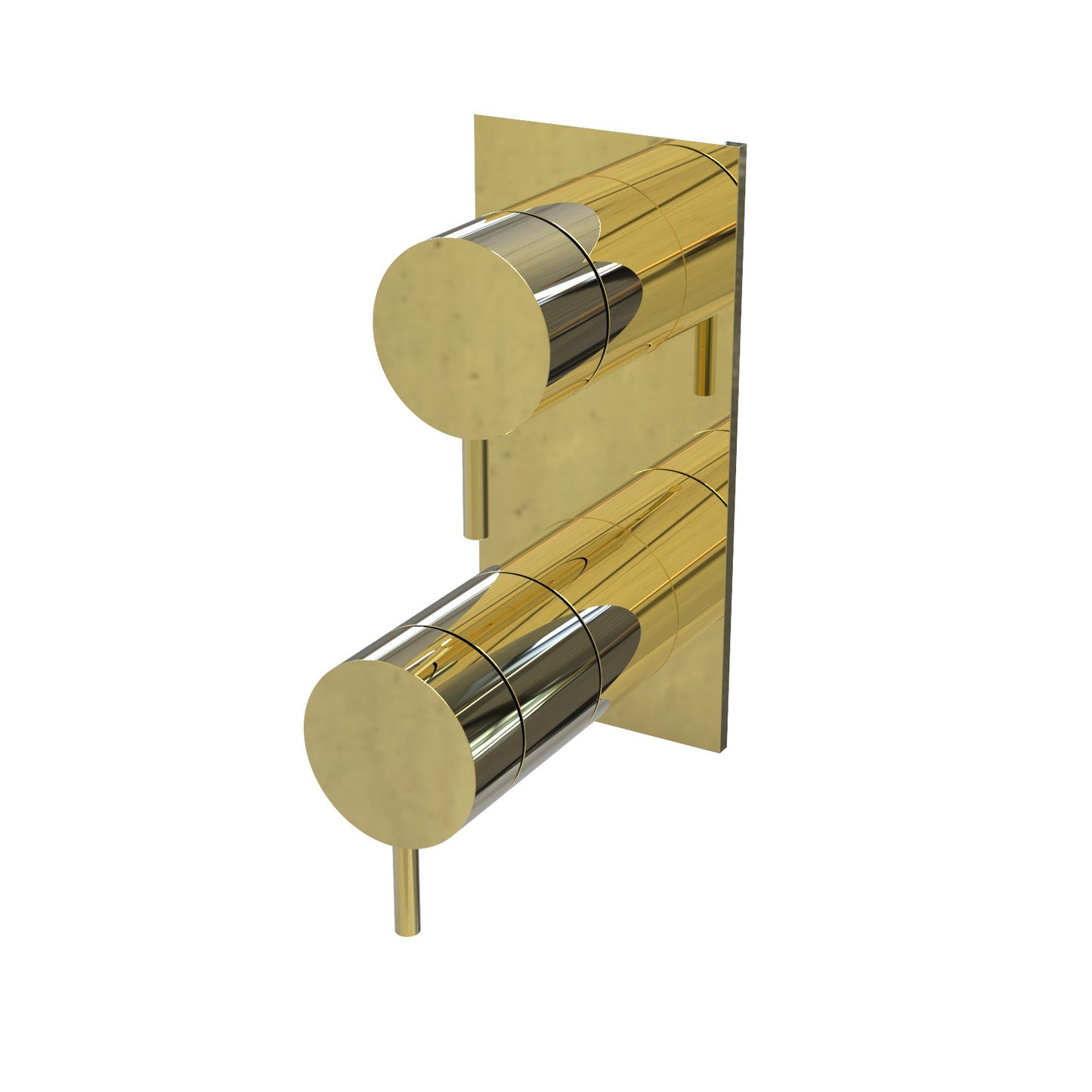 T1.36TBE.Q Three-way concealed thermostatic bathtub/shower mixer - external part with rectangular plate