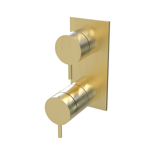 T1.36TBE.Q Three-way concealed thermostatic bathtub/shower mixer - external part with rectangular plate - Chrome