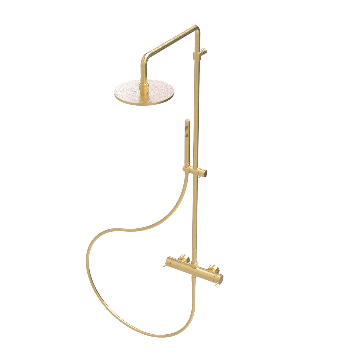 T1.41N Two-way shower mixer with column, 200 mm head shower and hand shower - new version