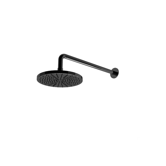 T1.641 Wall mounted Ø 200 mm head shower - PVD Black Polished