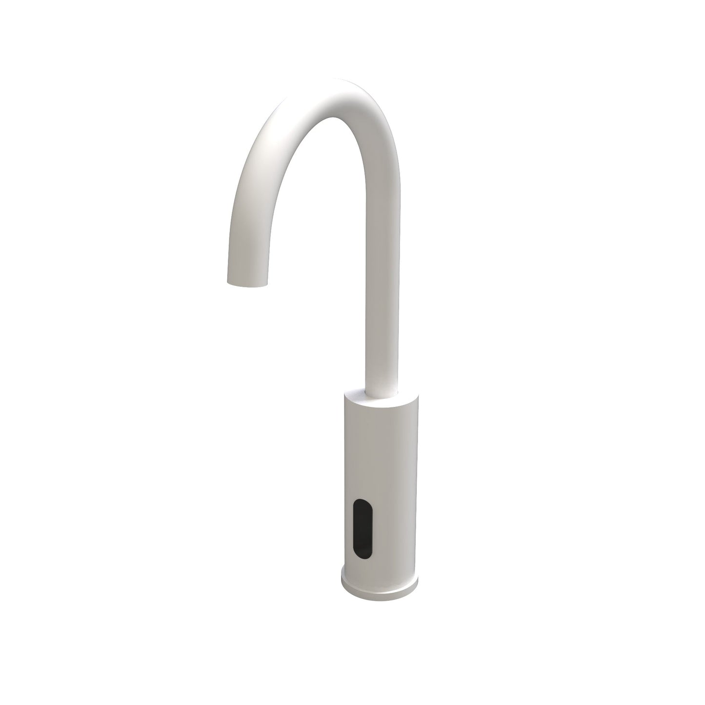 TMI.EB.U Deck mounted electronic washbasin tap with 1,5v battery (cold water) - White