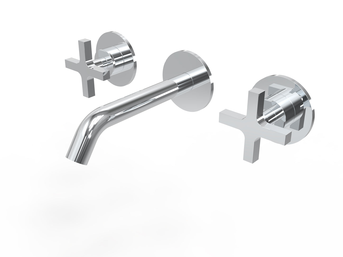 TMI.16.3F.E.C Torneira misturadora de lavatório de encastrar 3 furos - parte externa com válvula (sem bica)