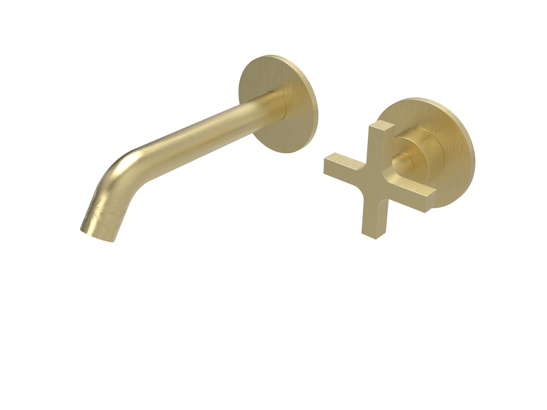 TMI.16.E.C Torneira misturadora progressiva de lavatório de encastrar 2 furos - parte externa com válvula (sem bica)